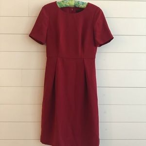 NWT J. Crew Red Suiting Dress, size 0